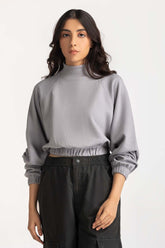 Basic Mock Neck Sweatshirt WM-SWS-WS24-019